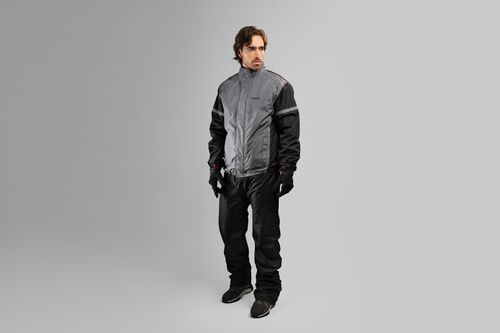 Impermeable reflectivo gris cyclone