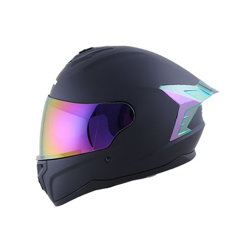 CASCO XTRONG XTR-M70 SET NEGRO MATE SPOILER VERDE