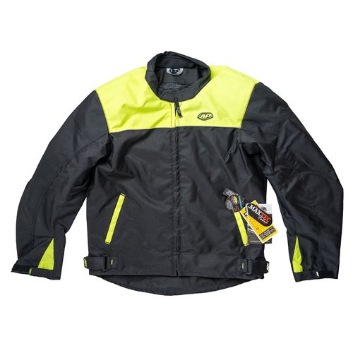 CHAQUETA AP SHARP NEGRA-VRD NEON-L
