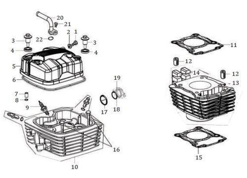 BAQUELA MÚLTIPLE ADMISIÓN CULATA-CILINDRO MRX
