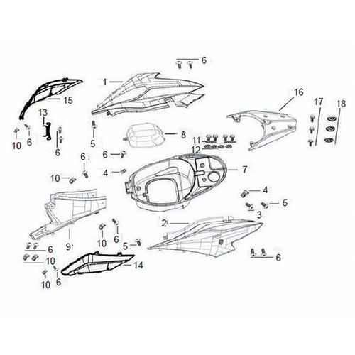 CUBIERTA SILLÍN IZQUIERDA SCOOTER VICTORY LIFE