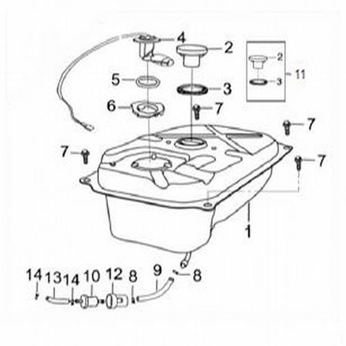 TAPA TANQUE GASOLINA COMPLETA  ADVANCE- VICTORY ONE