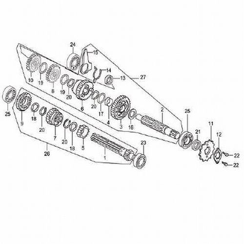 EJE CLUTCH TRANSMISION  VICTORY ONE