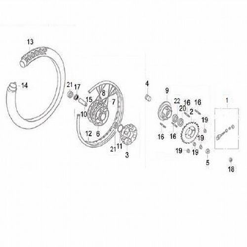 TORNILLO 8X40 RUEDA TRASERA  VICTORY ONE