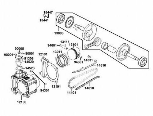 ANILLOS STD CILINDRO-PISTON-CIGÜEÑAL SCOOTER X-TOWN 300