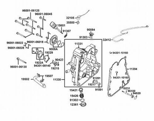 RODAMIENTO BOLAS 6000 CUBIERTA MOTOR DERECHA SCOOTER ACTIV- JETIX- KYMCO TRACK- X-TOWN