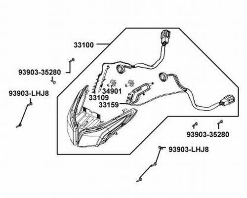 FAROLA COMPLETA SCOOTER X-TOWN 300