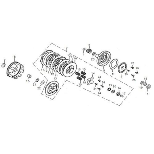 CLUTCH SIN CORONA  MACH 110- ONE ST- ONE ST
