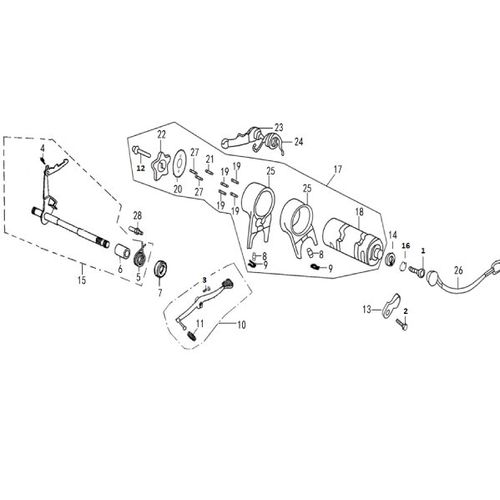 EJE CAMBIOS  MACH 110- ONE ST