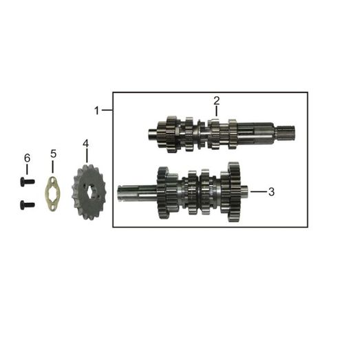 SET EJE CLUTCH Y EJE SALIDA COMPLETOS STREET VICTORY BOMBER 150