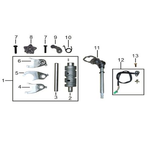 LEVA EJE SELECTOR CAMBIOS STREET VICTORY BOMBER 150