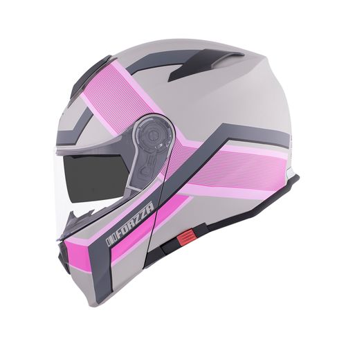 CASCO ABATIBLE ZZ119 DAST GRIS FUCSIA MATE
